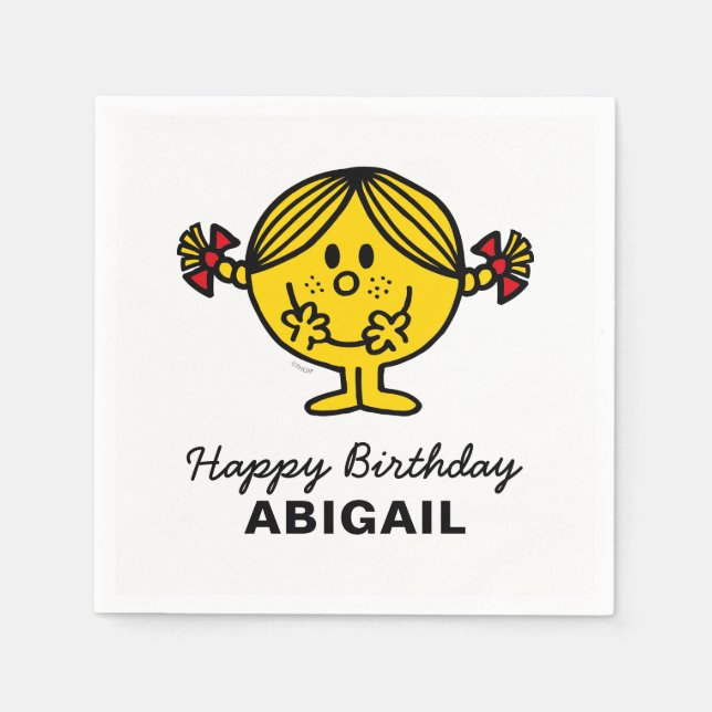 Little Miss Sunshine | Birthday Paper Napkins (Front)