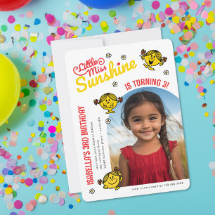 Little Miss Sunshine Birthday Photo Invitation