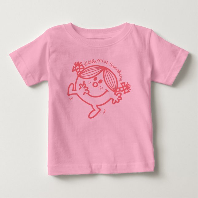 Little Miss Sunshine Coral Baby T-Shirt (Front)