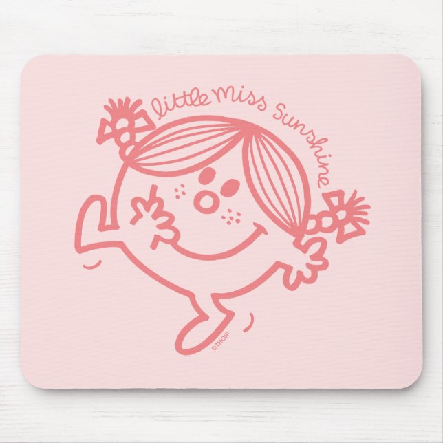 Little Miss Sunshine Coral Mouse Pad (Front)