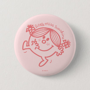 Little Miss Sunshine Coral Pinback Button