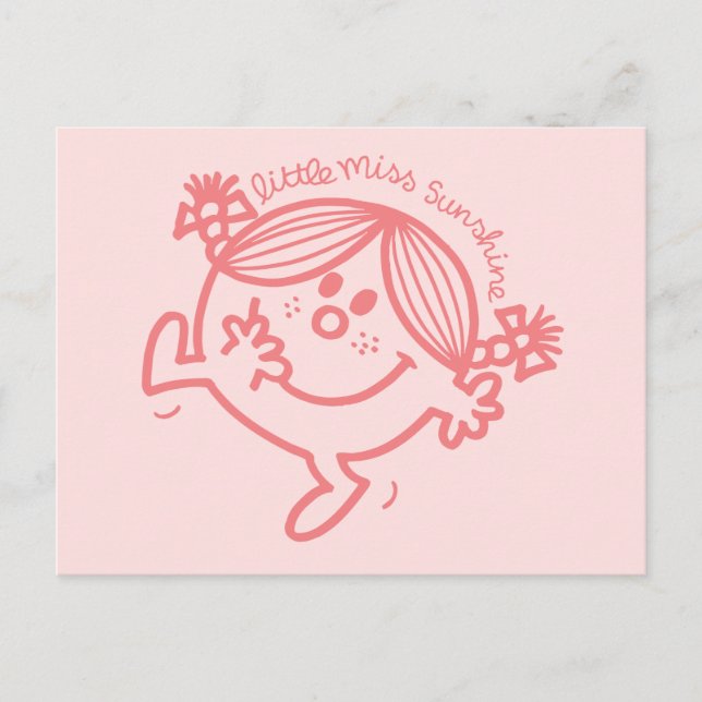 Little Miss Sunshine Coral Postcard (Front)