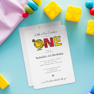 Little Miss Sunshine First Birthday Invitation