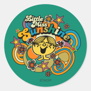 Little Miss Sunshine   Floral Delight Classic Round Sticker