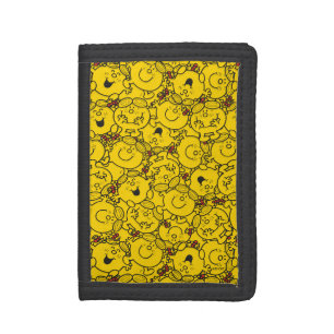 Little Miss Sunshine Fun Yellow Smiles Pattern Tri-fold Wallet