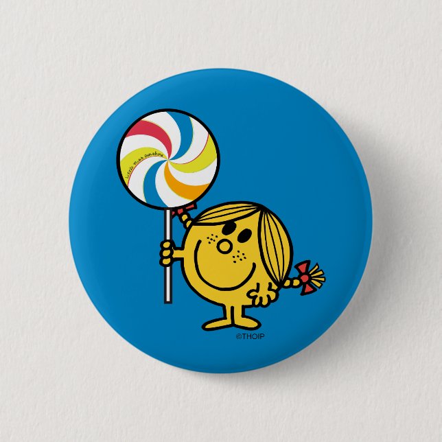 Little Miss Sunshine | Giant Lollipop Button (Front)