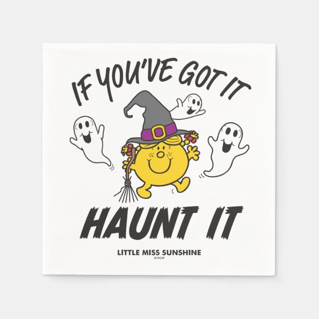 Little Miss Sunshine Haunt It Halloween Napkins (Front)