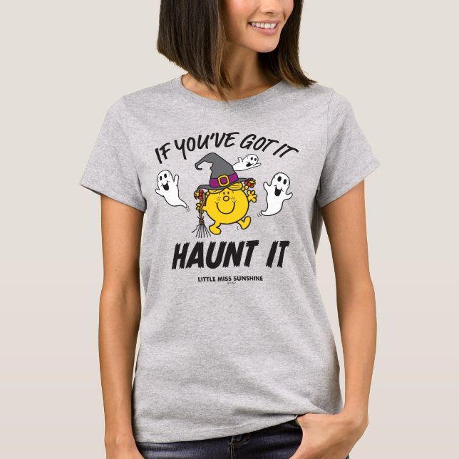 Little Miss Sunshine Haunt It Halloween T-Shirt (Front)