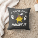 Little Miss Sunshine Haunt It Halloween Throw Pillow