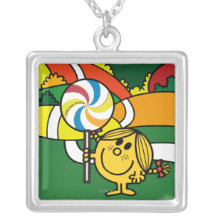 Little Miss Sunshine Hills & Lollypop Silver Plated Necklace