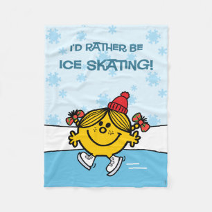 Little Miss Sunshine Ice Skating Fleece Blanket