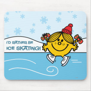 Little Miss Sunshine Ice Skating Mouse Pad