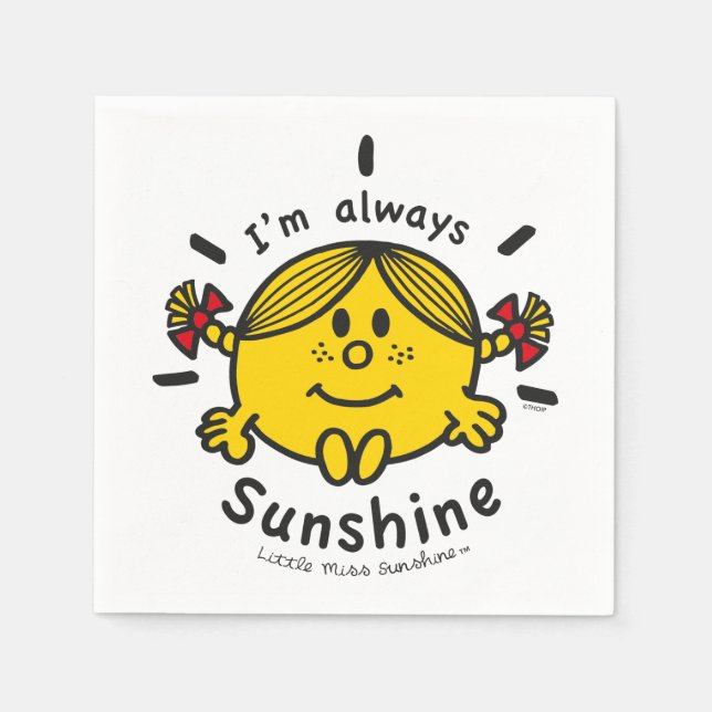 Little Miss Sunshine | I'm Always Sunshine Paper Napkins (Front)