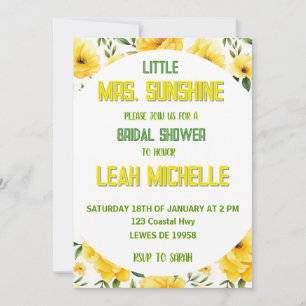LITTLE MISS SUNSHINE INVITATION