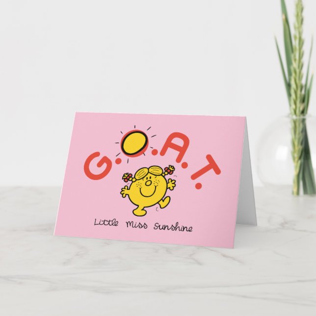 Little Miss Sunshine is the G.O.A.T. Card (Front)
