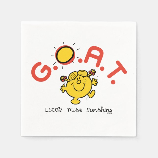 Little Miss Sunshine is the G.O.A.T. Napkins (Front)