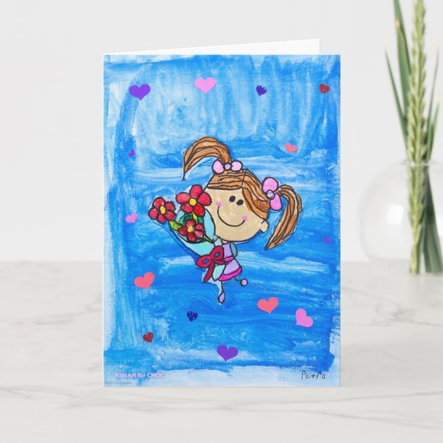 Little Miss Sunshine - Kids Art for CHOC Thank You Card (Front)