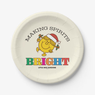 Little Miss Sunshine Making Spirits Bright Paper Plates