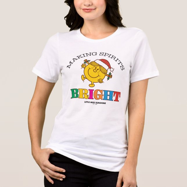 Little Miss Sunshine Making Spirits Bright Tri-Blend Shirt (Front)