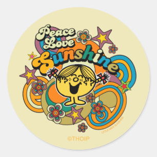 Little Miss Sunshine Peace Love Sunshine Classic Round Sticker