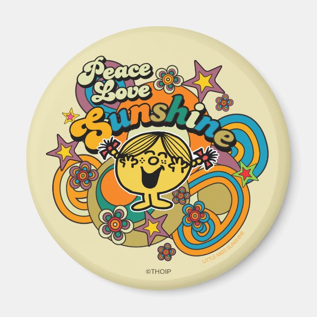 Little Miss Sunshine Peace Love Sunshine  Magnet (Front)
