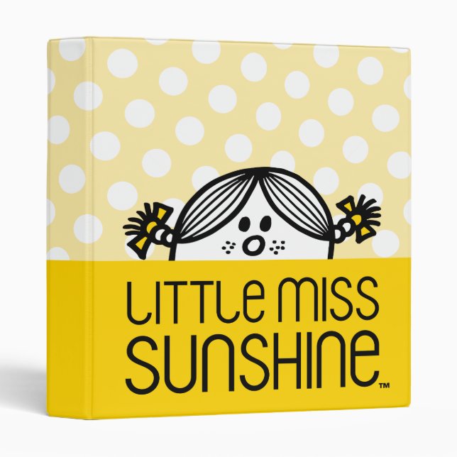 Little Miss Sunshine Peeking 3 Ring Binder (Front/Spine)