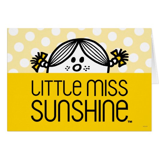 Little Miss Sunshine Peeking Cards (Front Horizontal)