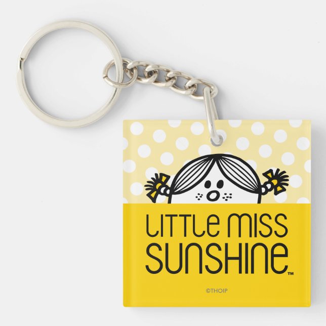 Little Miss Sunshine Peeking Keychain (Front)