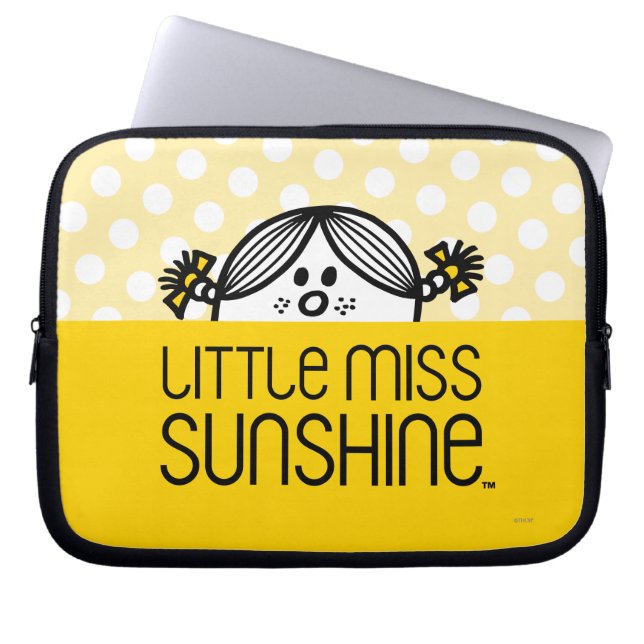 Little Miss Sunshine Peeking Laptop Sleeve (Front)