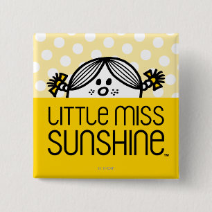 Little Miss Sunshine Peeking Pinback Button