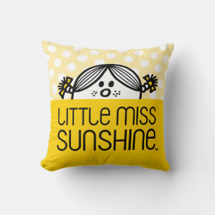 Little Miss Sunshine Peeking Throw Pillow