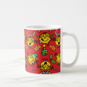 Little Miss Sunshine Red Christmas Pattern Coffee Mug