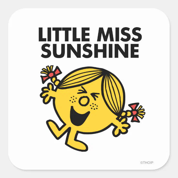 Little Miss Sunshine Square Sticker | Zazzle