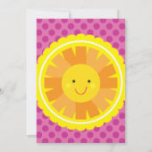 Little Miss Sunshine Sun Invitation Polka Dot (Back)