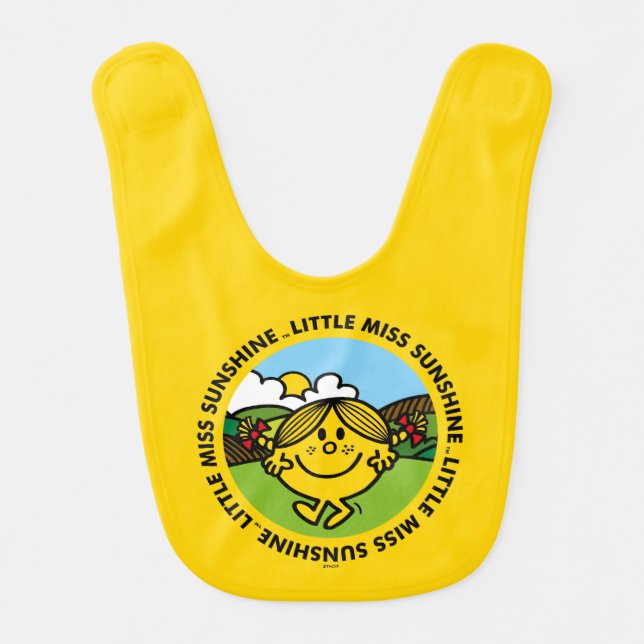 Little Miss Sunshine | Sunshine Circle Baby Bib (Front)