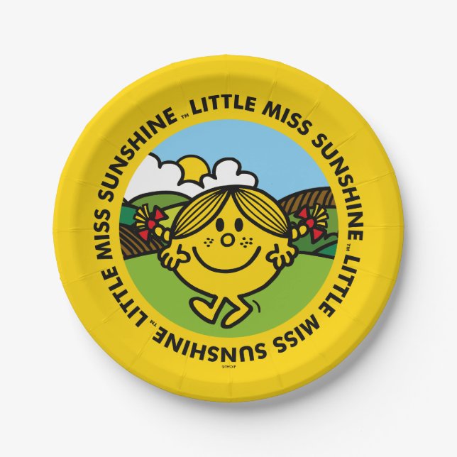 Little Miss Sunshine | Sunshine Circle Paper Plates (Front)