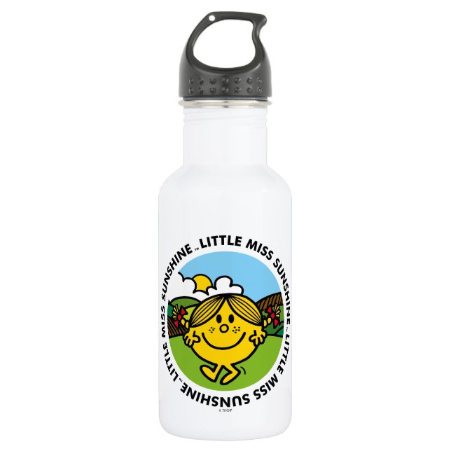 Little Miss Sunshine | Sunshine Circle Stainless Steel Water Bottle (Front)