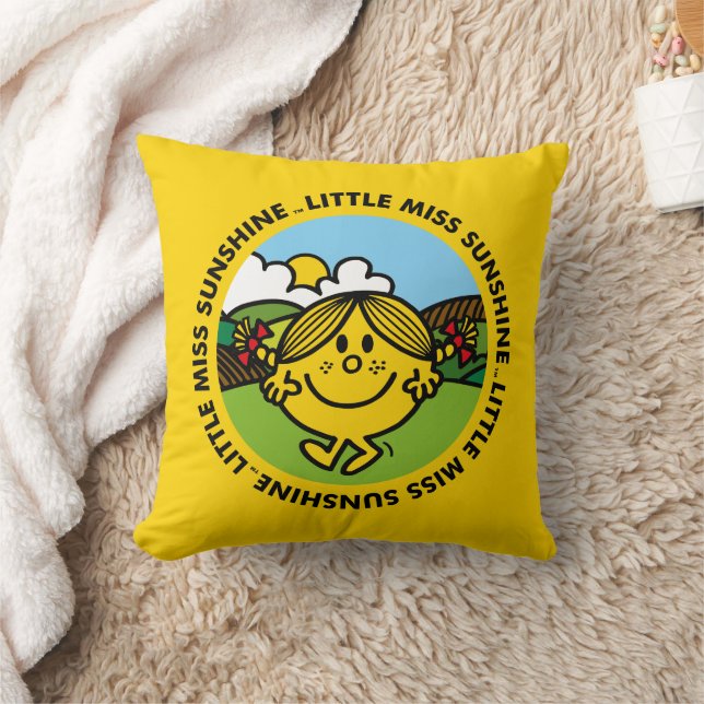 Little Miss Sunshine | Sunshine Circle Throw Pillow (Blanket)