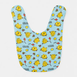 Little Miss Sunshine   Teal Polka Dot Pattern Bib
