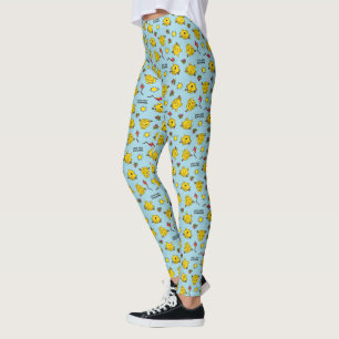 Little Miss Sunshine Teal Polka Dot Pattern Leggings