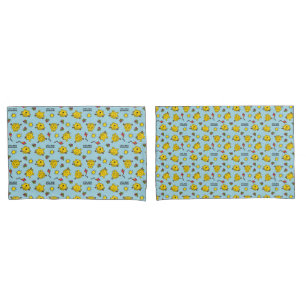 Little Miss Sunshine   Teal Polka Dot Pattern Pillowcase