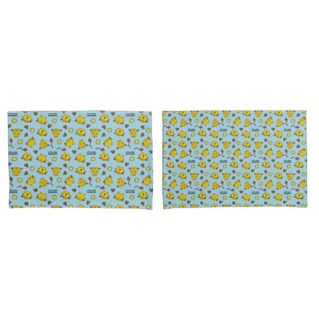Little Miss Sunshine | Teal Polka Dot Pattern Pillowcase (Front-Set)