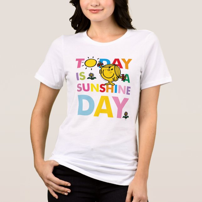 Little Miss Sunshine | Today is a Sunshine Day Tri-Blend Shirt (Front)