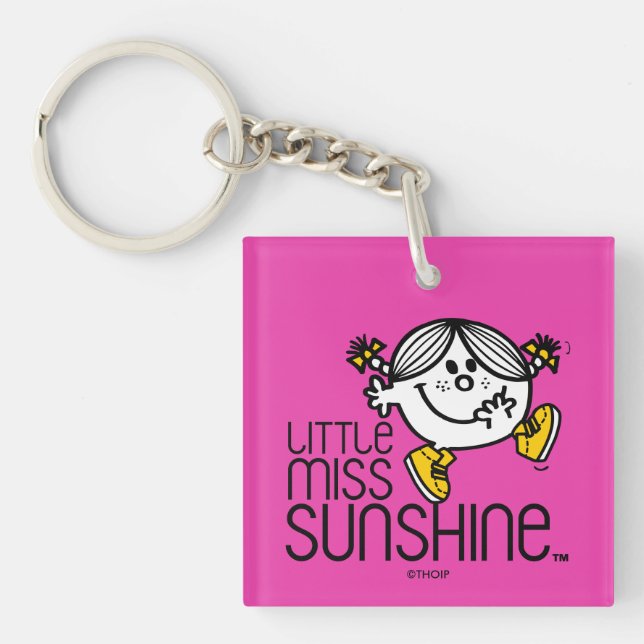 Little Miss Sunshine Walking On Name Graphic Keychain (Front)