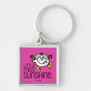 Little Miss Sunshine Walking On Name Graphic Keychain