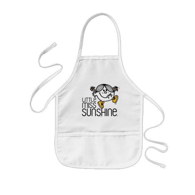 Little Miss Sunshine Walking On Name Graphic Kids' Apron (Front)