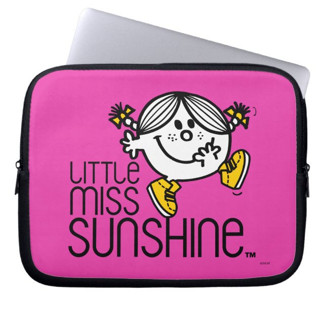 Little Miss Sunshine Walking On Name Graphic Laptop Sleeve (Front)