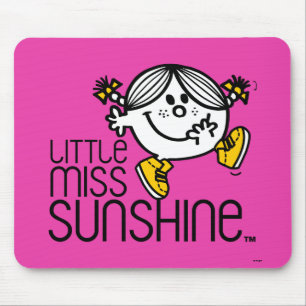 Little Miss Sunshine Walking On Name Graphic Mouse Pad