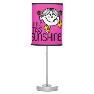 Little Miss Sunshine Walking On Name Graphic Table Lamp