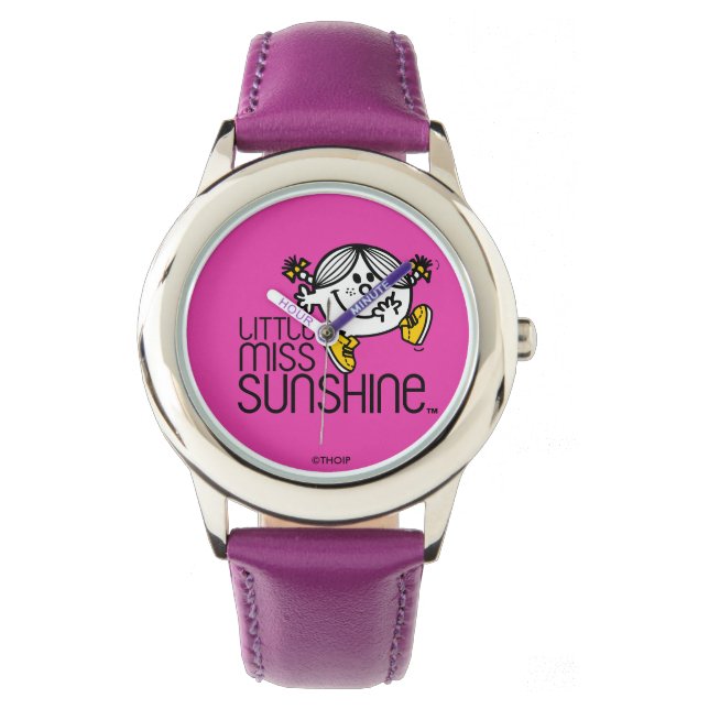 Little Miss Sunshine Walking On Name Graphic Watch (Front)